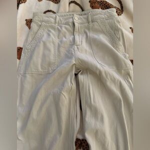 American Eagle Outfitters Cream Cargo Jeans